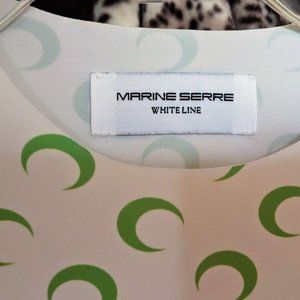 Marine Serre second skin top S white/green moons